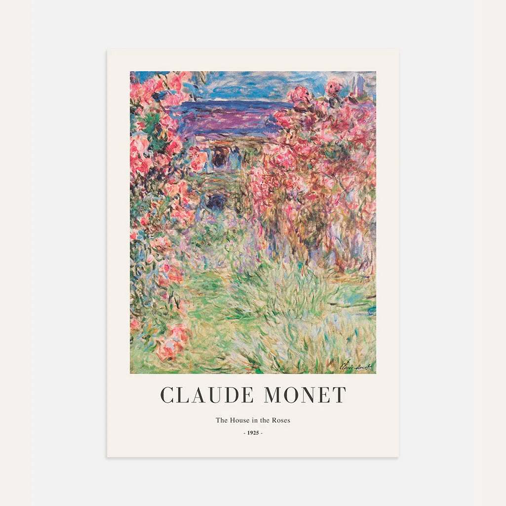 Claude Monet House in the Roses Poster
