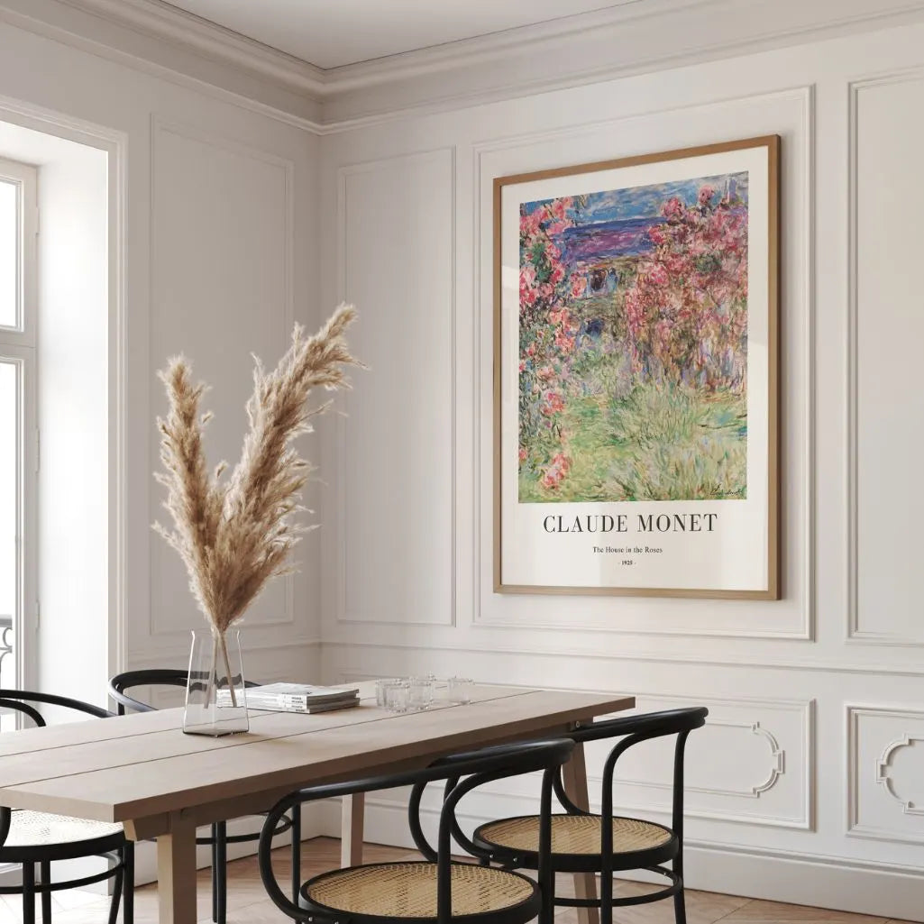 Claude Monet House in the Roses Poster
