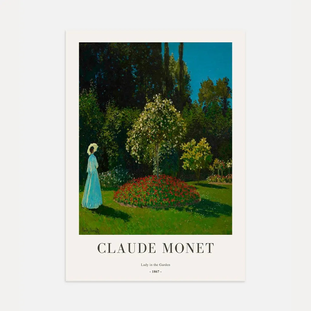 Monet Lady in the Garden Poster