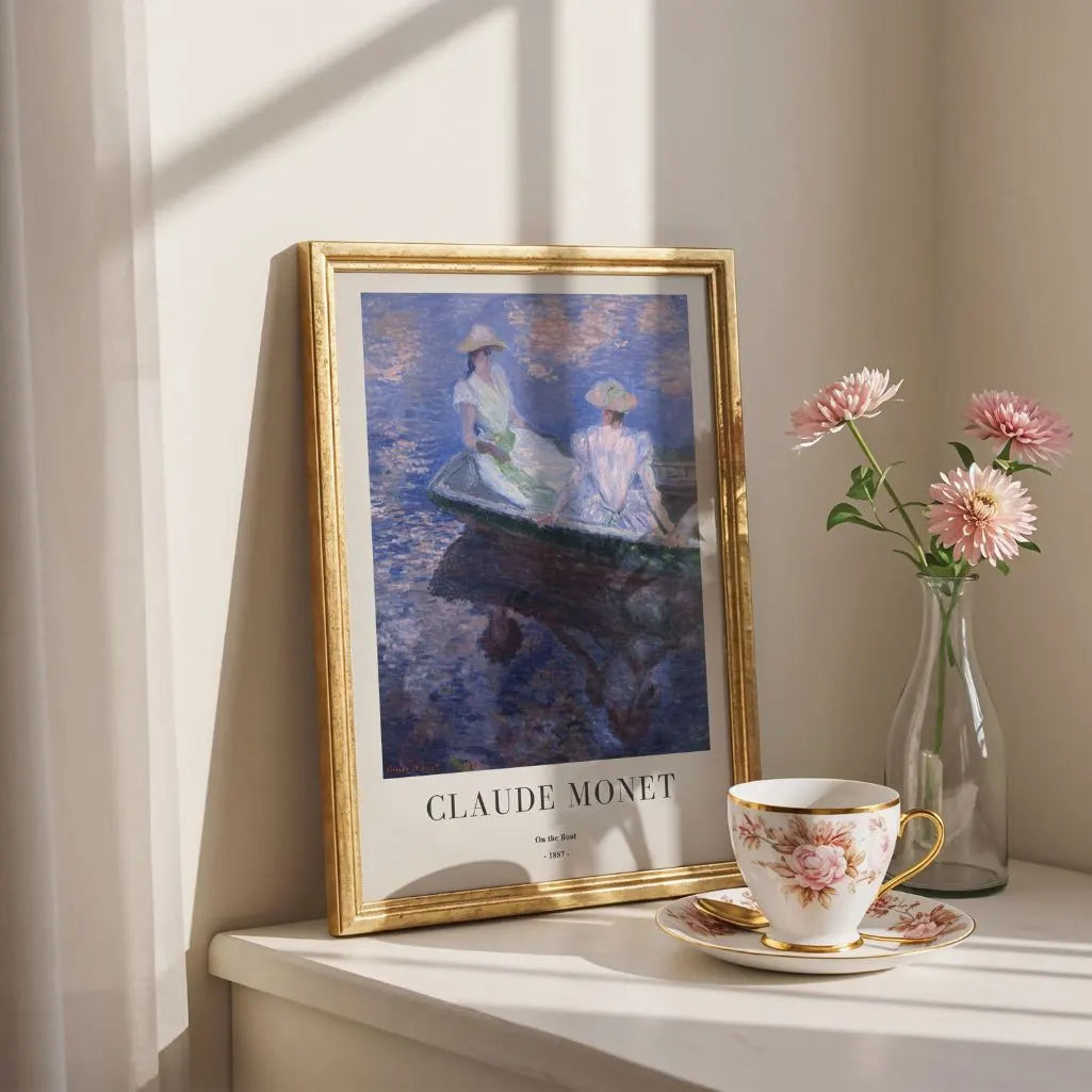 Claude Monet On the Boat 1887 Poster