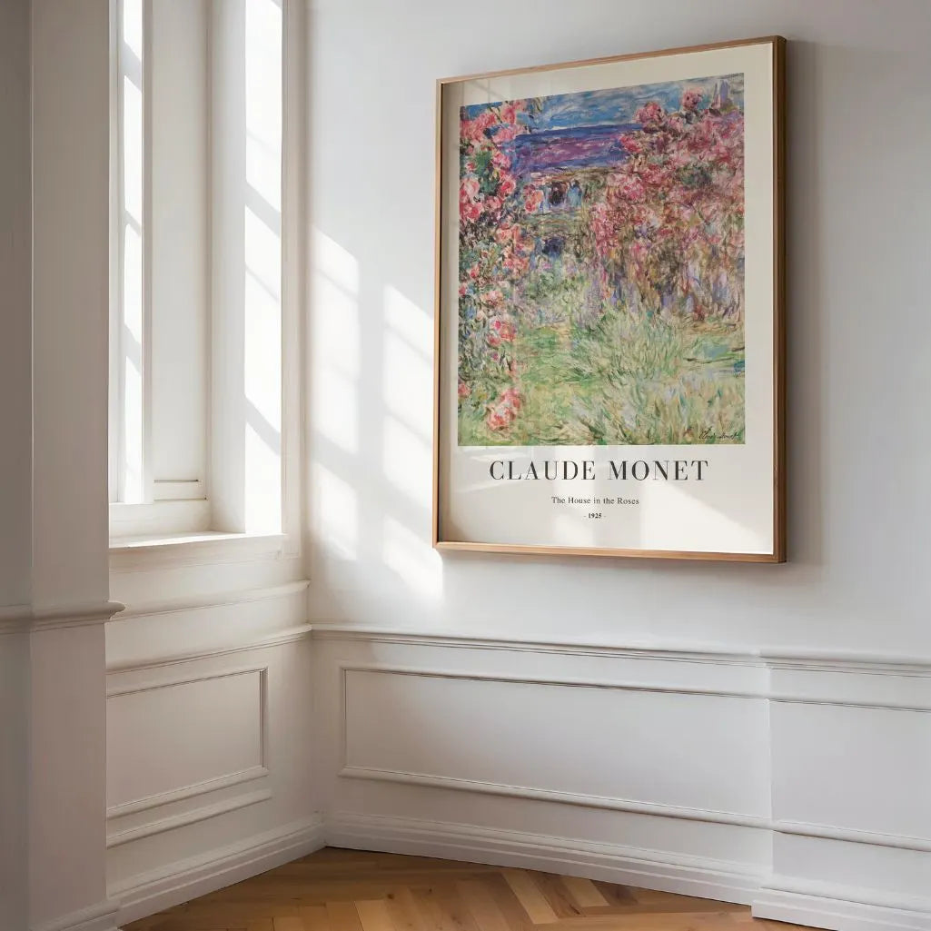 Claude Monet House in the Roses Poster
